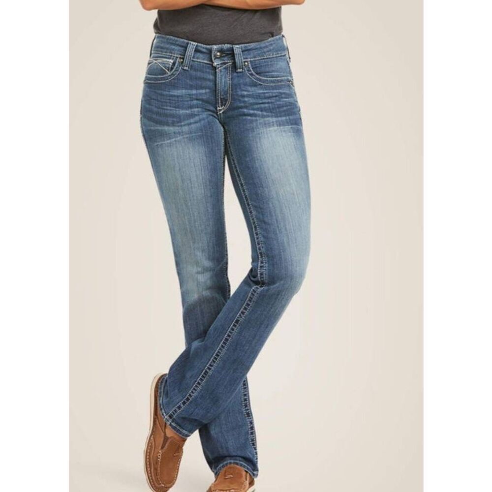 Ariat Ladies REAL Performance Stretch Straight Leg Jeans sz 34L Tall 16 18
